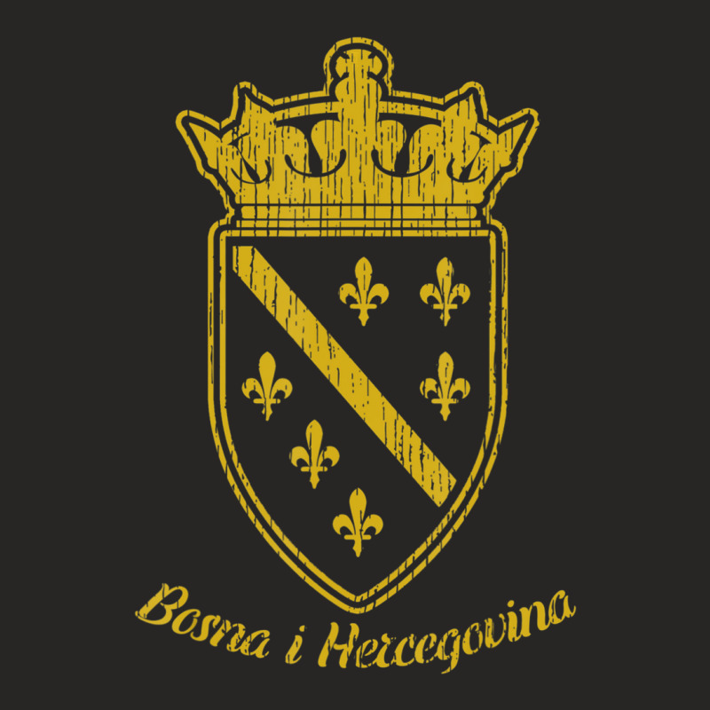 Bosnia Bosnian Flag Bosna I Hercegovina Balkan Fan Ladies Fitted T-Shirt by degreesgunner | Artistshot