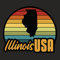 Illinois Usa Girl Ladies Fitted T-shirt | Artistshot