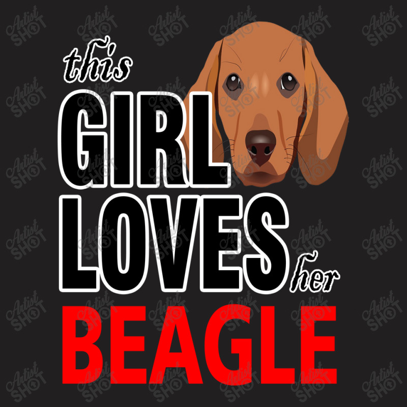 Merry Christmas Dog This Girl Loves Her Beagle T-Shirt by lorismerch | Artistshot