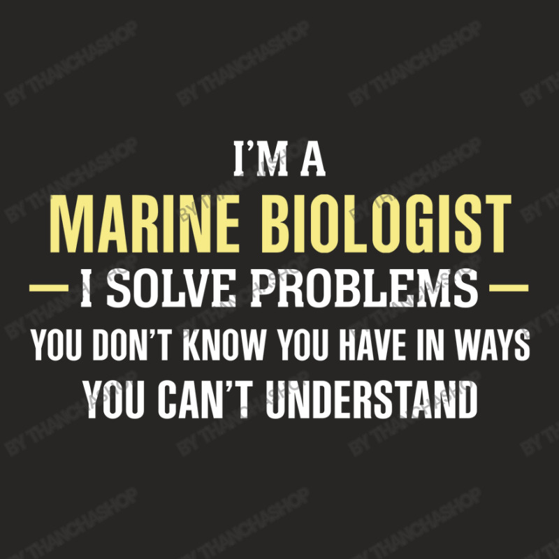 Marine Biologist I Solve Problems Funny Gift Ladies Fitted T-Shirt by thanchashop | Artistshot