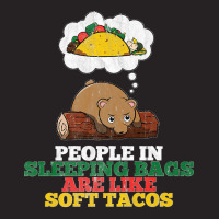 People In Sleeping Bags Are Like Soft Tacos Funny Bear Premium Vintage Cap | Artistshot