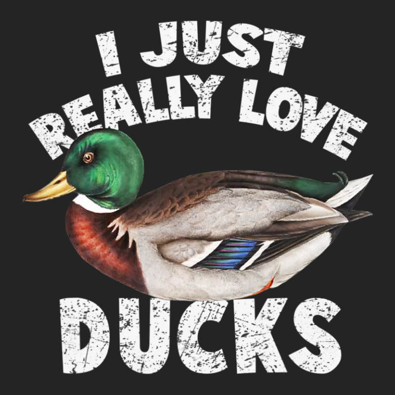 I Just Really Love Ducks Cute Mallard Duck 3/4 Sleeve Shirt by yumgaugeteuda | Artistshot