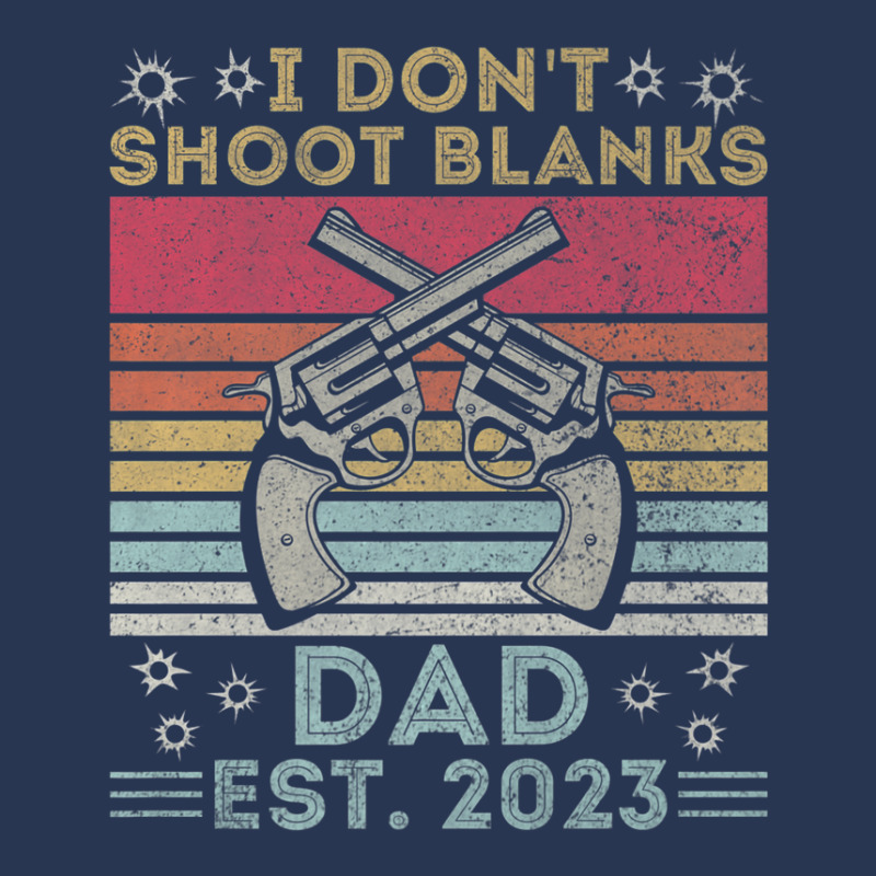 Funny New Dad Father's Day I Don't Shoot Blanks Est. 2023 Ladies Denim Jacket by rakinybluvic | Artistshot