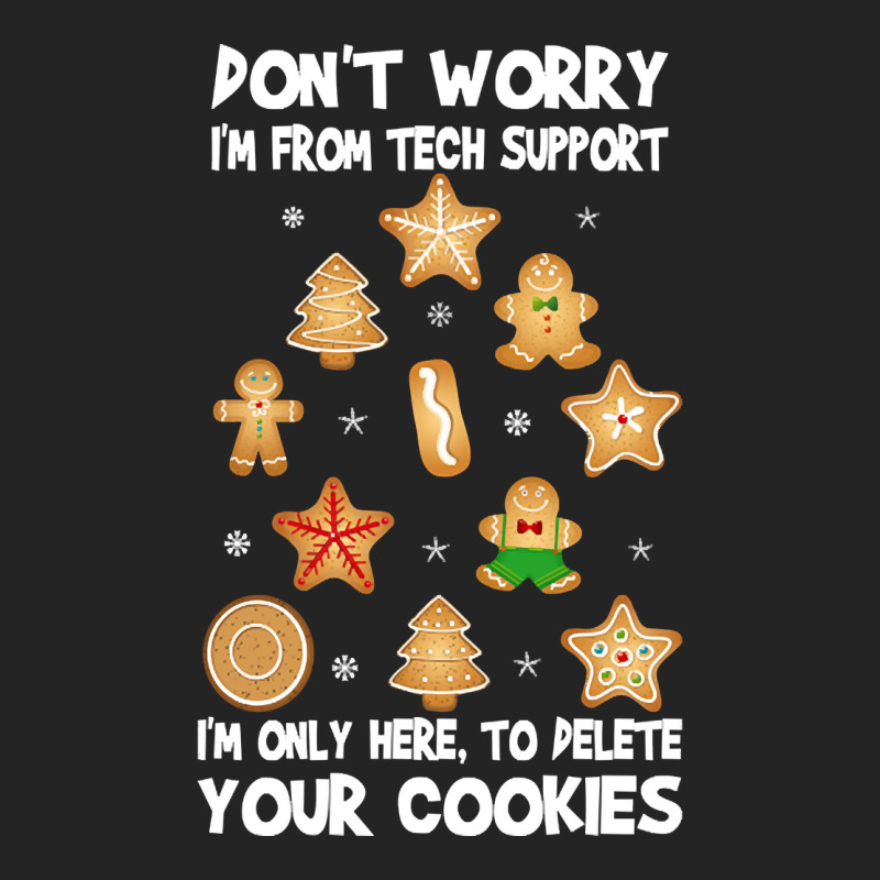 Funny Christmas Tech Support Don't Worry I M From Tech Support I'm Onl 3/4 Sleeve Shirt by poppyallen | Artistshot