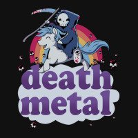 Death Metal' - The Grim Reaper Riding A Unicorn In Front Of A Rainbow  Graphic T-shirt | Artistshot