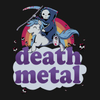 Death Metal' - The Grim Reaper Riding A Unicorn In Front Of A Rainbow  Flannel Shirt | Artistshot