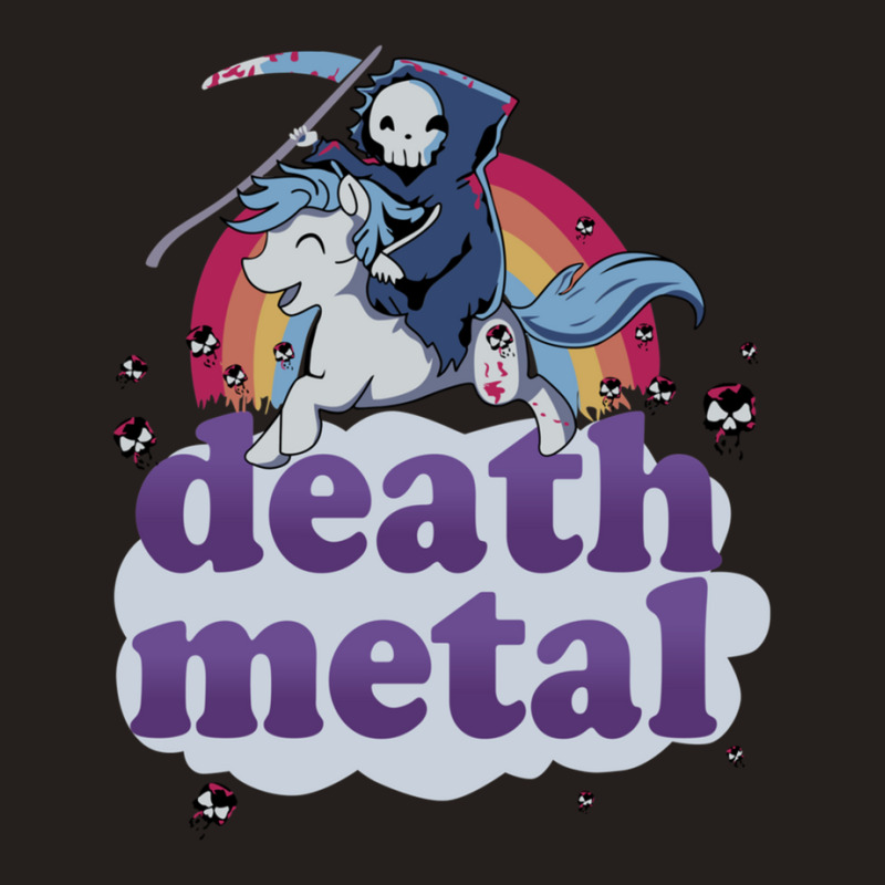 Death Metal' - The Grim Reaper Riding A Unicorn In Front Of A Rainbow  Tank Top | Artistshot