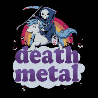 Death Metal' - The Grim Reaper Riding A Unicorn In Front Of A Rainbow  V-neck Tee | Artistshot