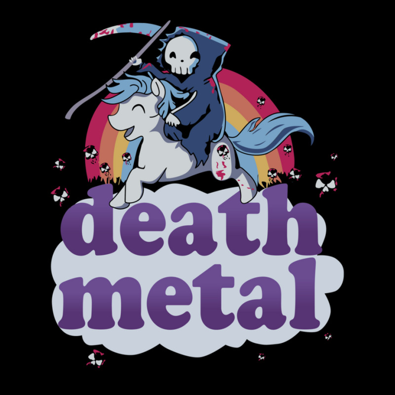 Death Metal' - The Grim Reaper Riding A Unicorn In Front Of A Rainbow  V-neck Tee | Artistshot