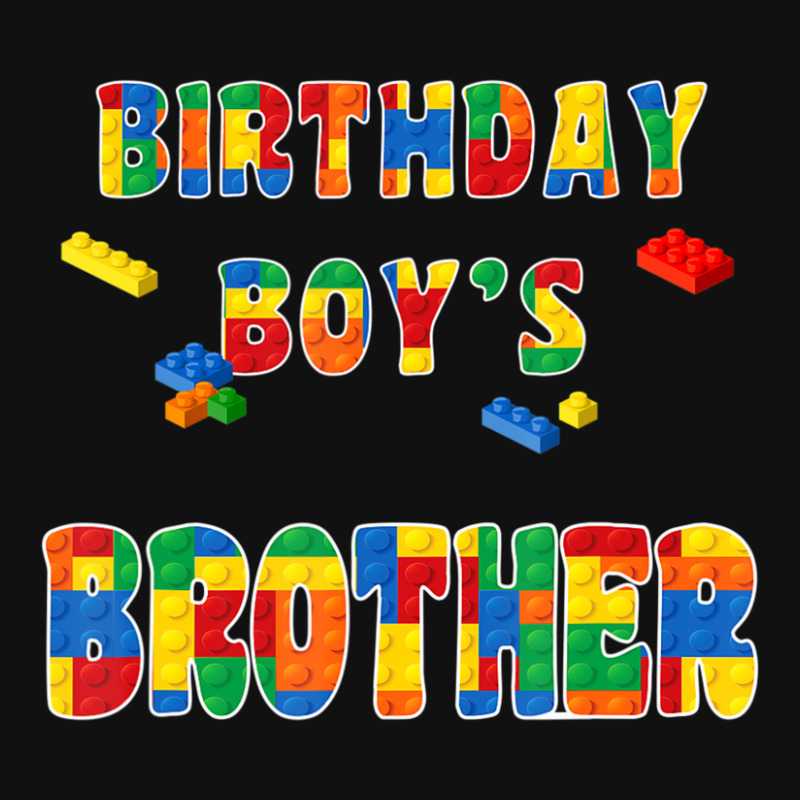 Building Block Brother Of The Birthday Boy Colorful Portrait Canvas Print | Artistshot