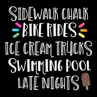 Sidewalk Chalk Bike Rides Ice Cream Swimming Late Nights Adjustable Cap | Artistshot