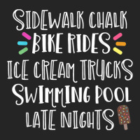 Sidewalk Chalk Bike Rides Ice Cream Swimming Late Nights Unisex Hoodie | Artistshot