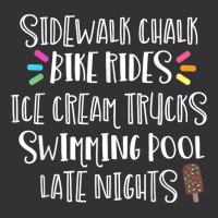 Sidewalk Chalk Bike Rides Ice Cream Swimming Late Nights Vintage Short | Artistshot