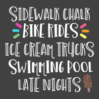 Sidewalk Chalk Bike Rides Ice Cream Swimming Late Nights Vintage T-shirt | Artistshot