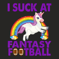 I Suck At Fantasy Football Unicorn Fantasy Football Champion Ladies Fitted T-shirt | Artistshot