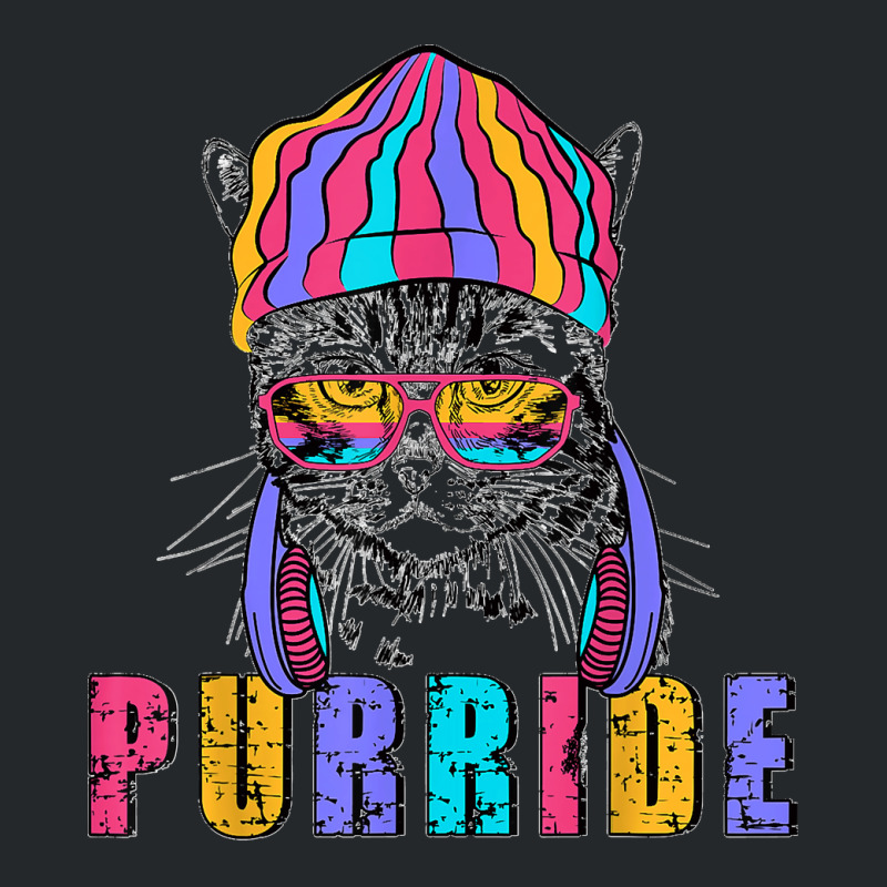 Purride Cat Wearing Pride Glasses Is Feline The Purride Crewneck Sweatshirt | Artistshot