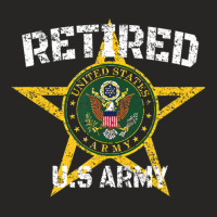 Retired Us Army Distressed Veteran Ladies Fitted T-shirt | Artistshot