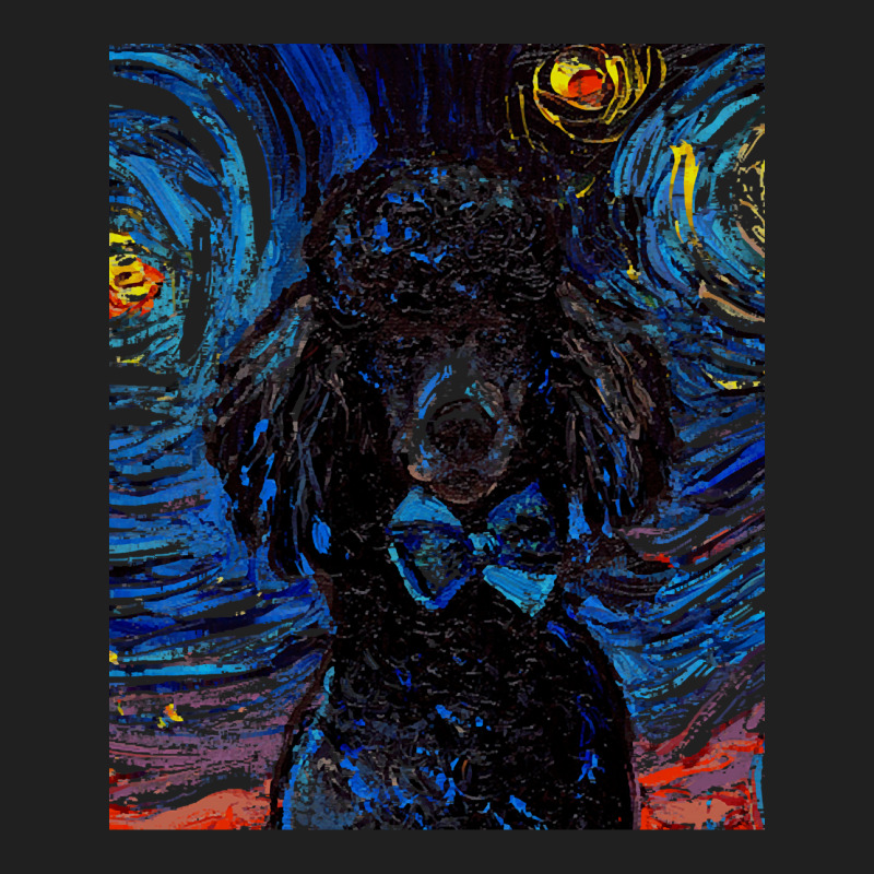 Poodle T  Shirt Standard Black Poodle Night ( Portrait) T  Shirt Ladies Polo Shirt by greenholttroy502 | Artistshot