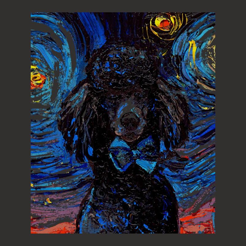 Poodle T  Shirt Standard Black Poodle Night ( Portrait) T  Shirt Champion Hoodie by greenholttroy502 | Artistshot