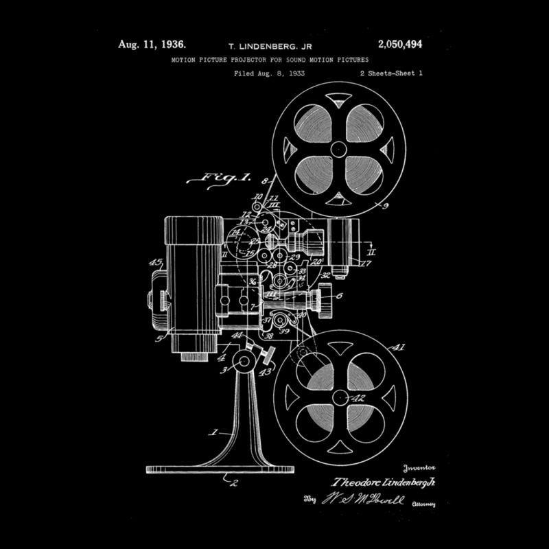 Film Projector Patent - Cinema Art - Black Chalkboard Adjustable Cap by LindsayAnnSkog | Artistshot