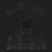 I'm Not Taking A Break My Code Is Compiling Coder Programmer Drawstring Bags | Artistshot