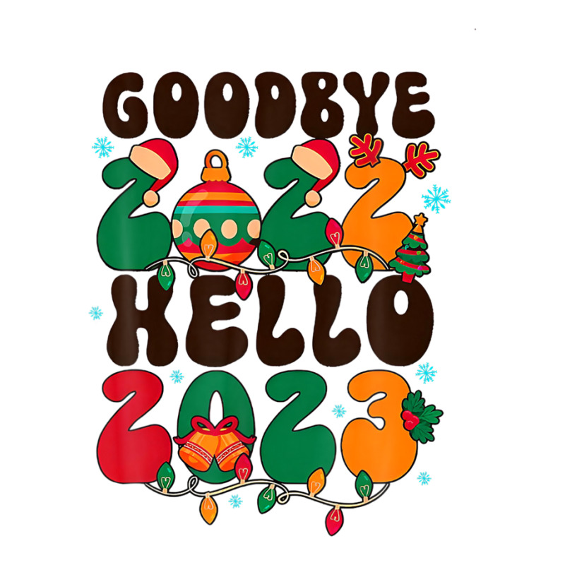 Goodbye 2022 Hello 2023 Happy New Year 2023 Christmas Groovy 3/4 Sleeve Shirt | Artistshot