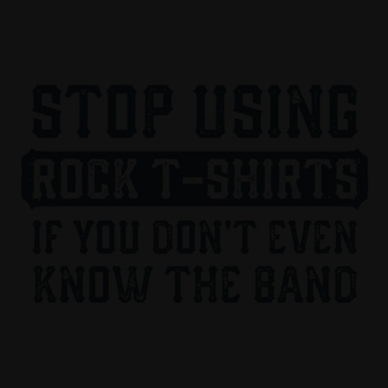 Stop Using Rock 1 Metal Print Square | Artistshot