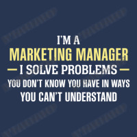 Marketing Manager I Solve Problems Funny Gift Men Denim Jacket | Artistshot