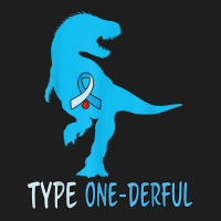 Type 1 Diabetes Awareness Ribbon T1d T Rex Dinosaur Boys T Shirt Classic T-shirt | Artistshot