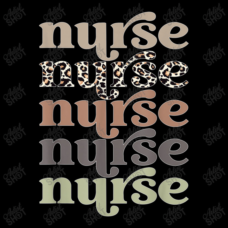 Retro Leopard Nurse Life Registered Nurse Tee Nurse's Day Cropped Hoodie | Artistshot