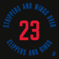 Strippers And Wings Over Clippers And Rings Scorecard Crop Tee | Artistshot