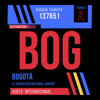 Bogota Bog Airport Code Baggage Tag Men's 3/4 Sleeve Pajama Set | Artistshot