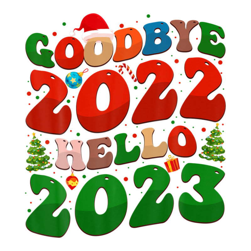 Goodbye 2022 Hello 2023 Retro Groovy Christmas New Year 2023 Unisex Hoodie | Artistshot