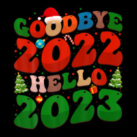 Goodbye 2022 Hello 2023 Retro Groovy Christmas New Year 2023 Men's Long Sleeve Pajama Set | Artistshot