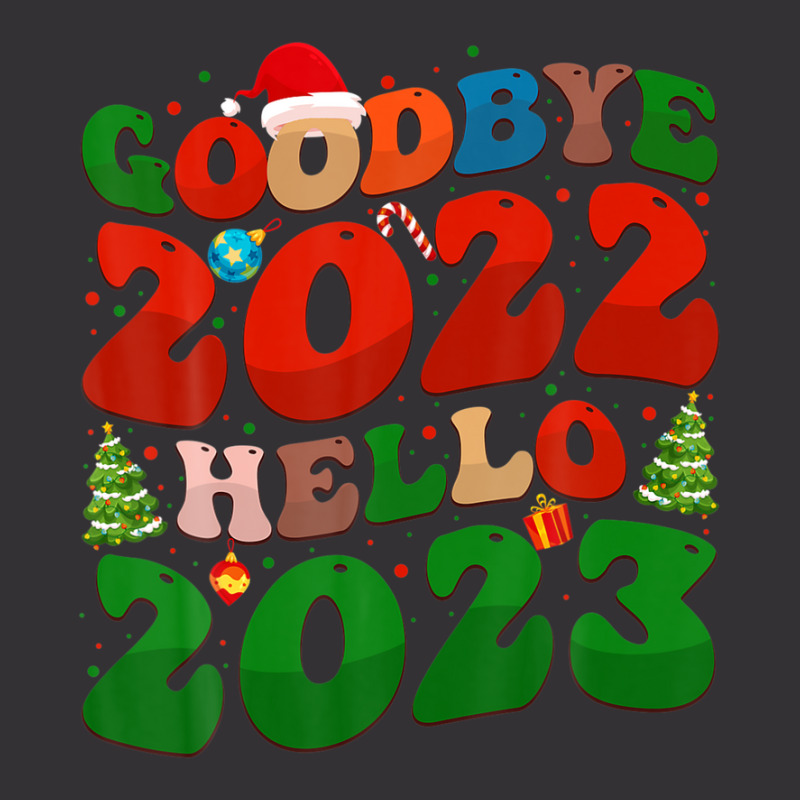 Goodbye 2022 Hello 2023 Retro Groovy Christmas New Year 2023 Vintage Hoodie And Short Set | Artistshot