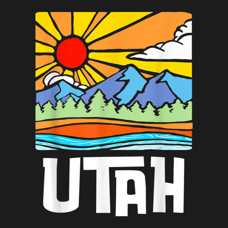 Utah Artistic Nature & Mountains Vintage Graphic Hoodie & Jogger Set | Artistshot