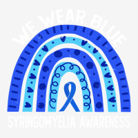 We Wear Blue For Syringomyelia Awareness Blue Rainbow Pullover Hoodie Graphic Youth T-shirt | Artistshot