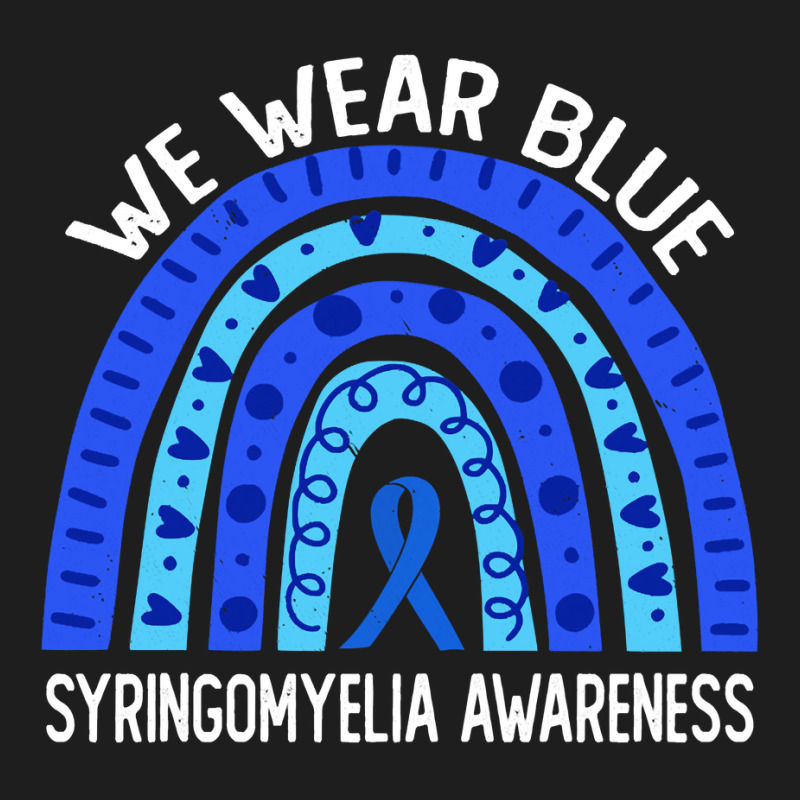 We Wear Blue For Syringomyelia Awareness Blue Rainbow Pullover Hoodie Classic T-shirt | Artistshot