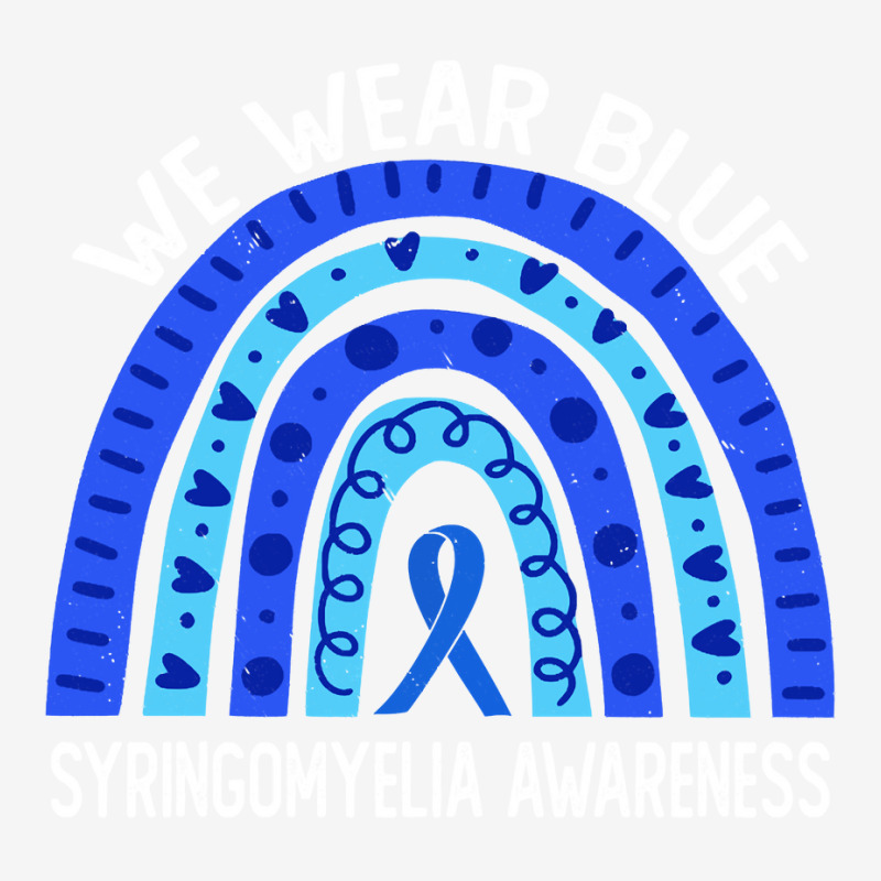 We Wear Blue For Syringomyelia Awareness Blue Rainbow Pullover Hoodie Baby Beanies | Artistshot