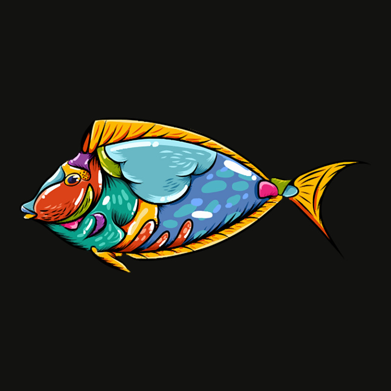 Blue Tank Fish Colorful Scorecard Crop Tee by Pannell Quintero | Artistshot