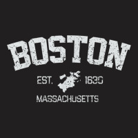 Vintage Boston Massachusetts Est. 1630 Gift T-shirt | Artistshot