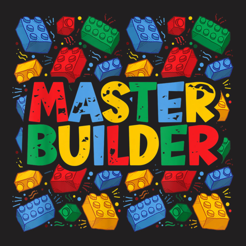 Vintage Master Builder Shirt Funny Brick Builder Blocks Gift T-shirt | Artistshot