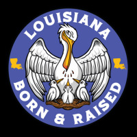 Louisiana Born Raised Louisiana Pelican State Flag Pocket T-shirt | Artistshot