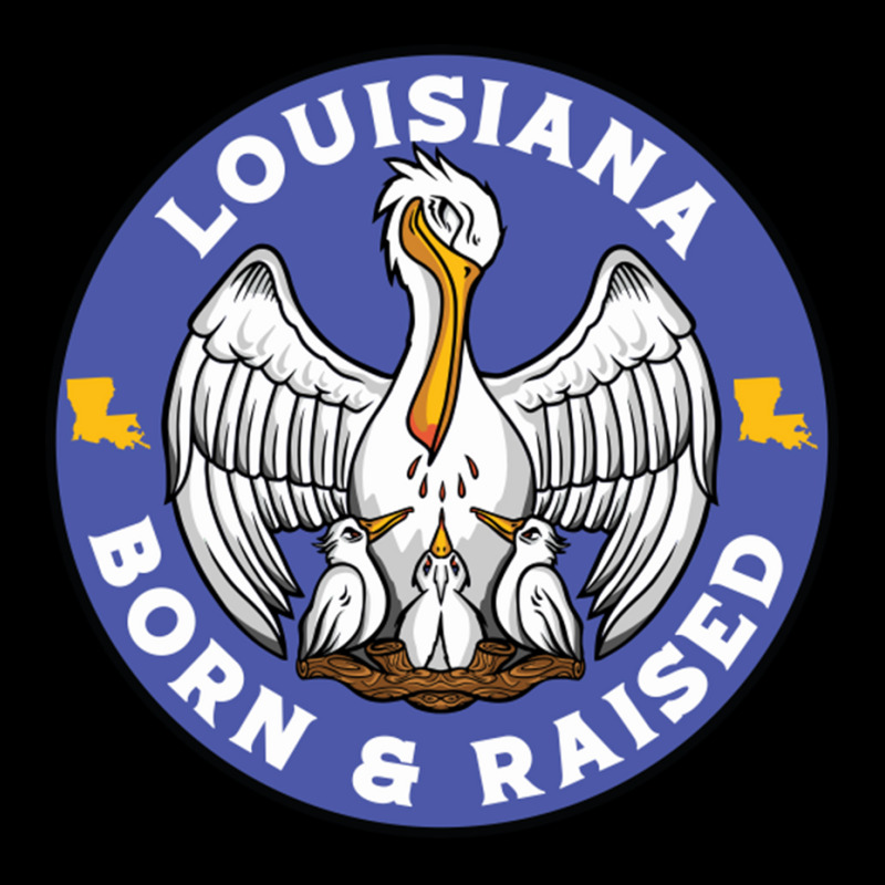 Louisiana Born Raised Louisiana Pelican State Flag Pocket T-shirt | Artistshot