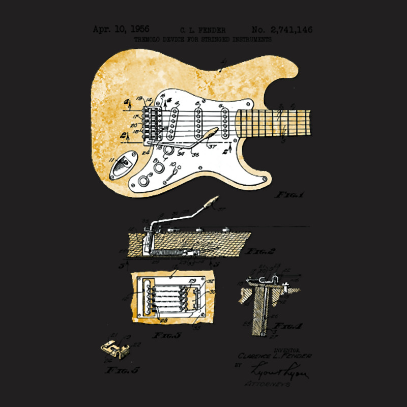 Electric Guitar - Us Patent Application T-shirt | Artistshot