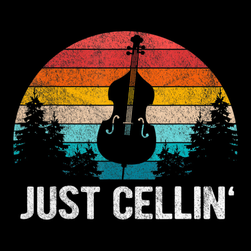 Just Cellin Cello Cellist Orchestra Musician Retro V-Neck Tee by Min06 | Artistshot