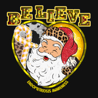 Endometriosis Awareness Awareness - Santa Believe Leopard Christmas (2 Graphic T-shirt | Artistshot