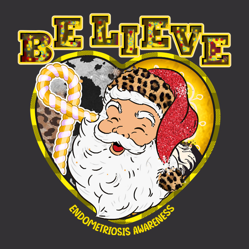 Endometriosis Awareness Awareness - Santa Believe Leopard Christmas (2 Vintage Hoodie by greggjvandervor | Artistshot