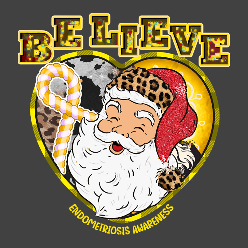 Endometriosis Awareness Awareness - Santa Believe Leopard Christmas (2 Vintage T-Shirt by greggjvandervor | Artistshot