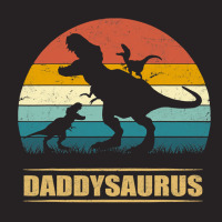Daddy Dinosaur Daddysaurus 2 Kids Father's Day Gift For Dad T Shirt Vintage Cap | Artistshot